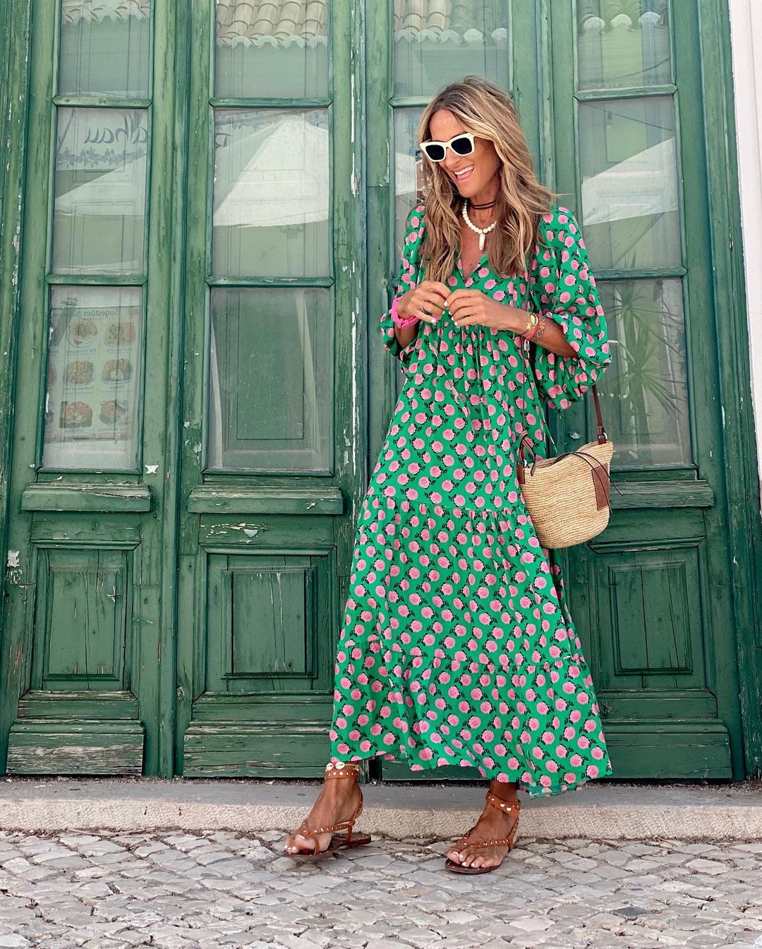 Léa | Bohemian V-Neck Maxi Dress