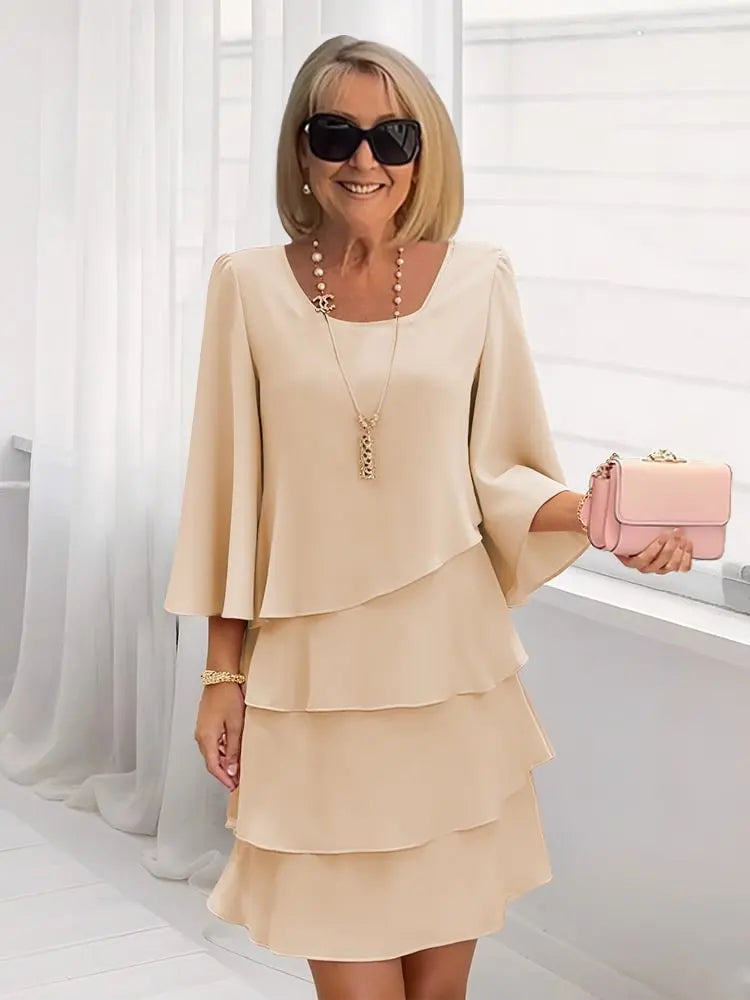 Catherine | Elegant Ruffle A-Line Dress