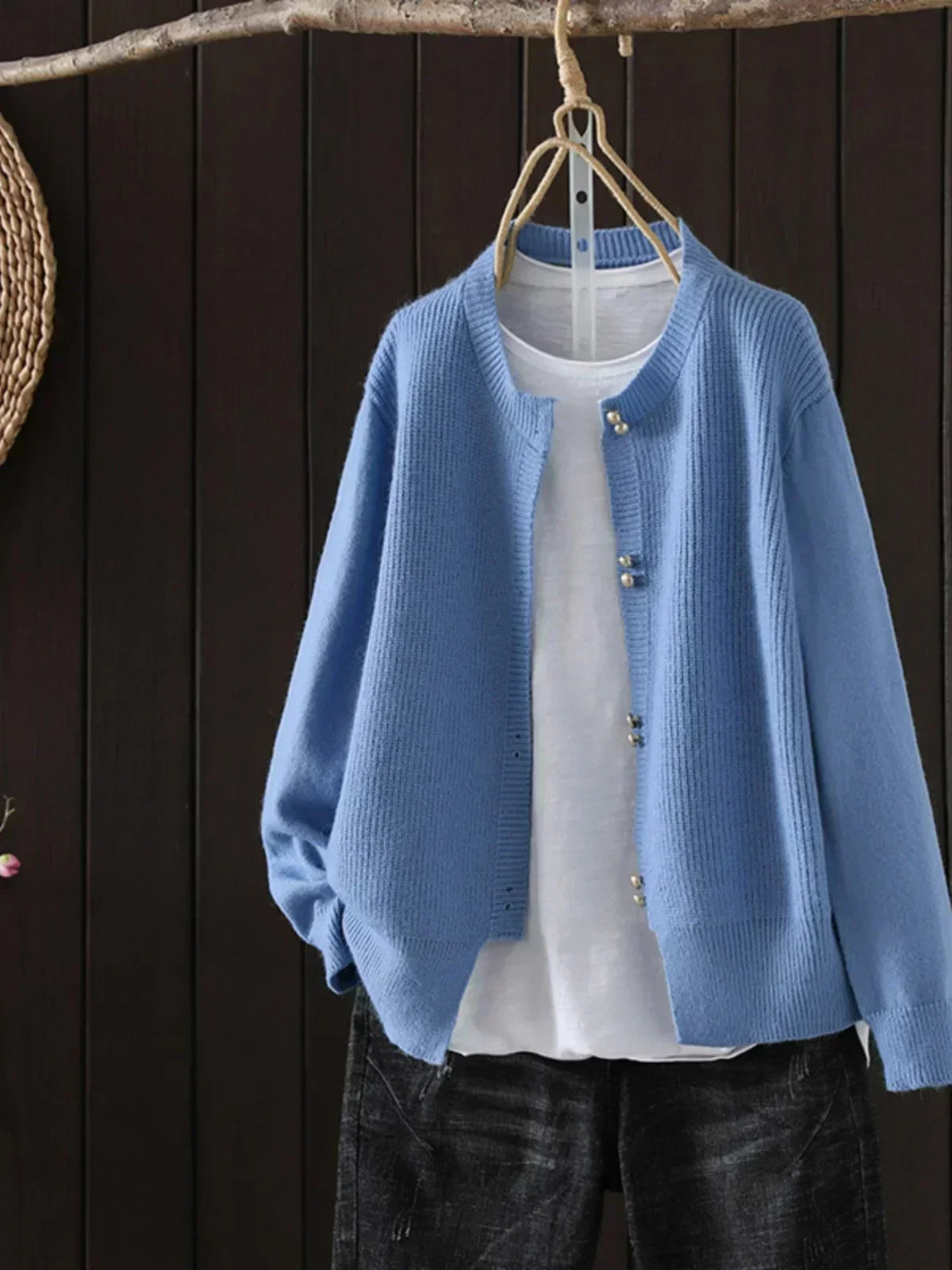 Florence | Pearl-Button Knit Cardigan
