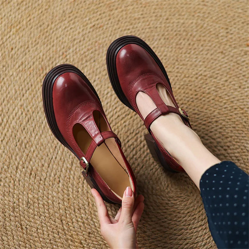 Anaïs | Block Heel Vintage Pumps