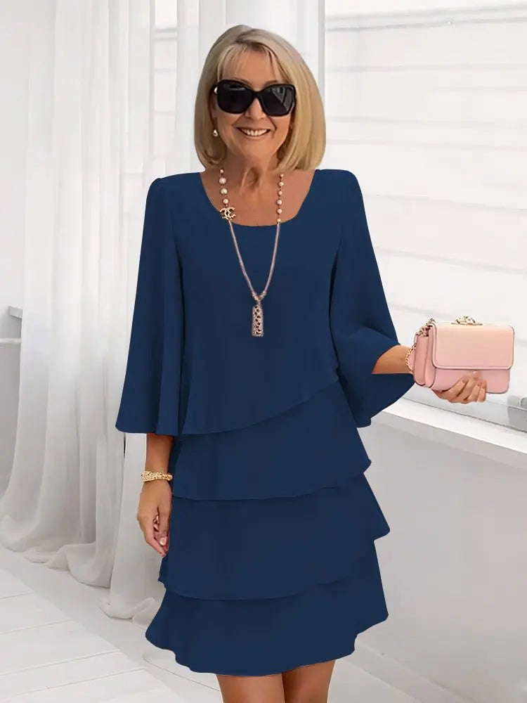 Catherine | Elegant Ruffle A-Line Dress