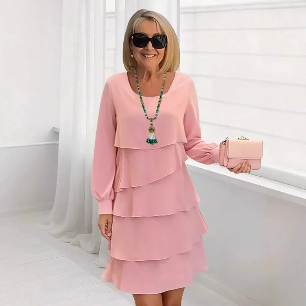 Léa | Flowing A-Line Ruffle Dress