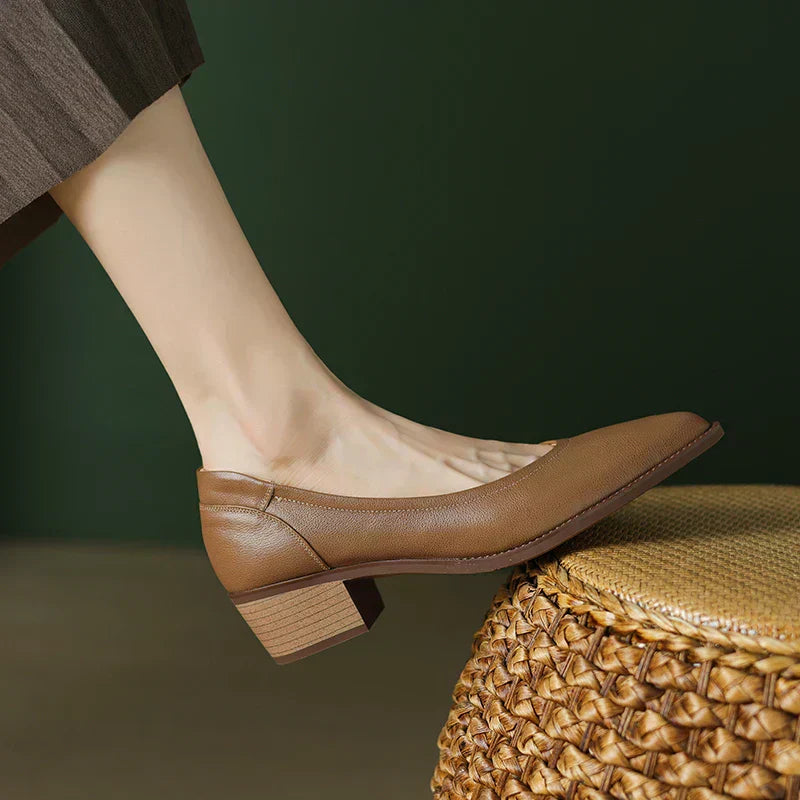 Valentina | Cushioned Mid-Heel Pumps