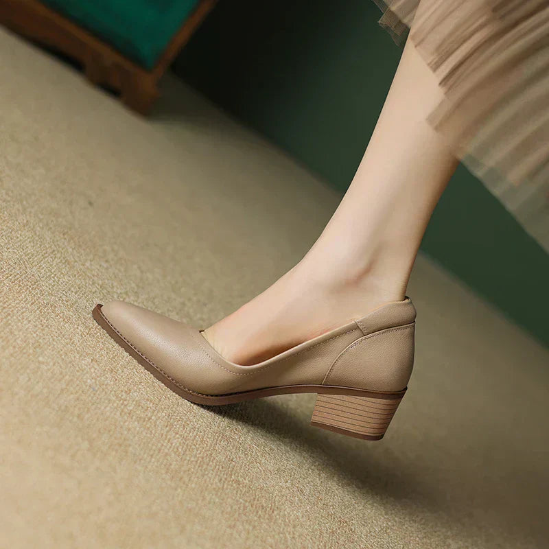 Valentina | Cushioned Block Heel Pumps