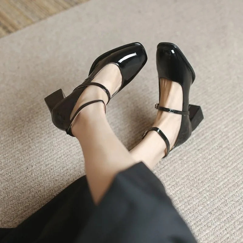 Céleste | Ankle-Strap Block Heel Pumps