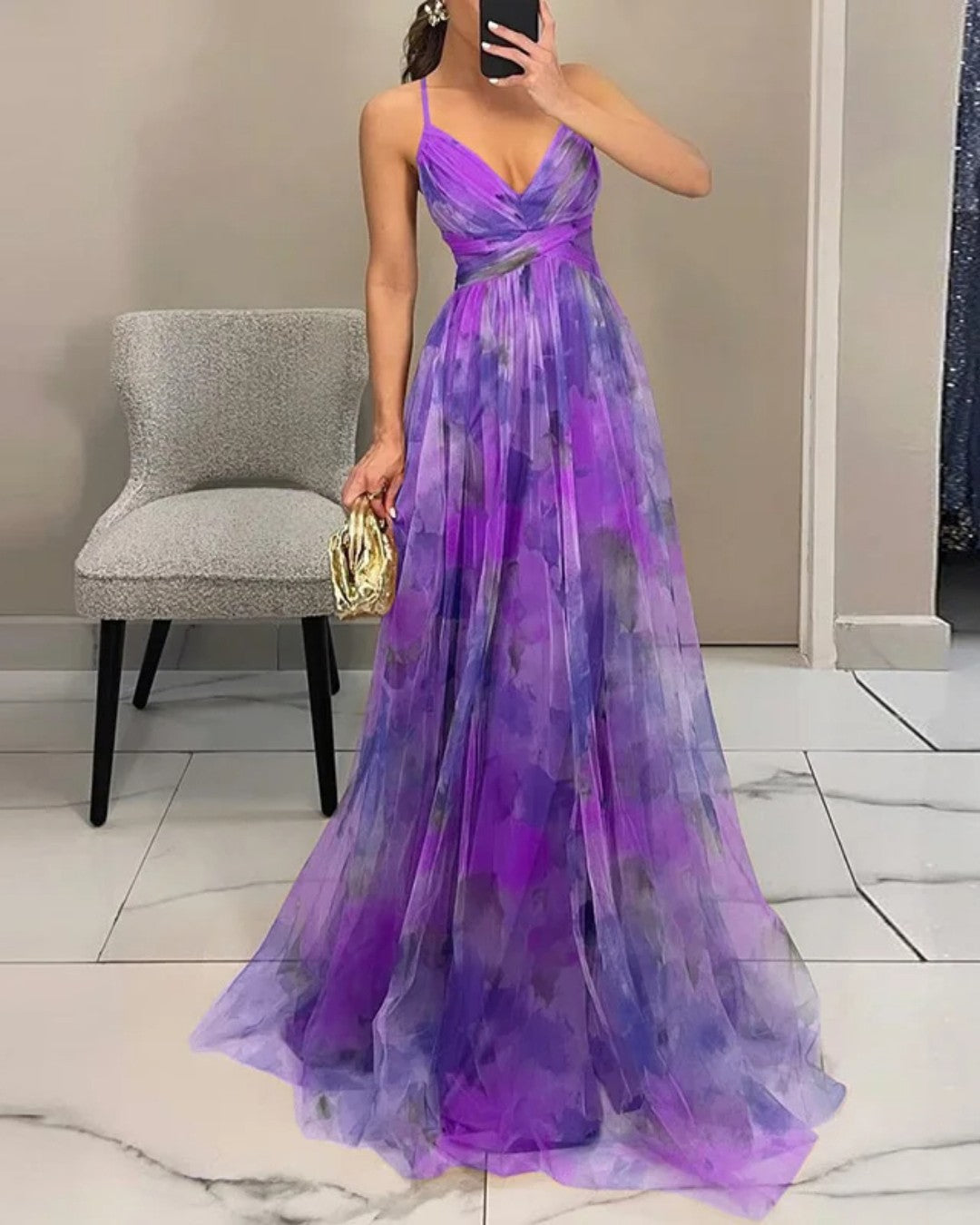 Aurora | Watercolor Floral Maxi Dress
