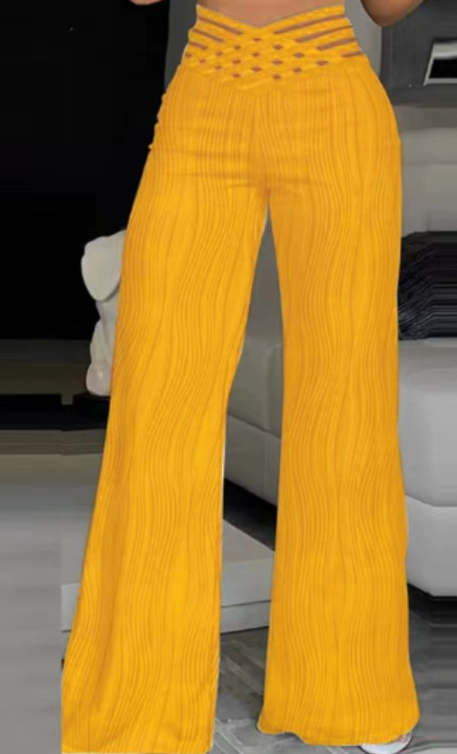 Estelle | High-Waist Crisscross Trousers