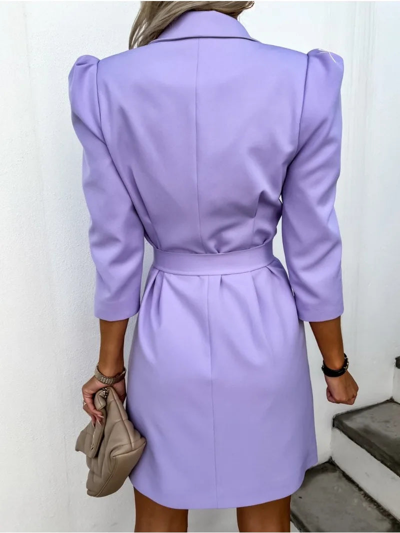 Adeline | Printed Collar Midi Dress
