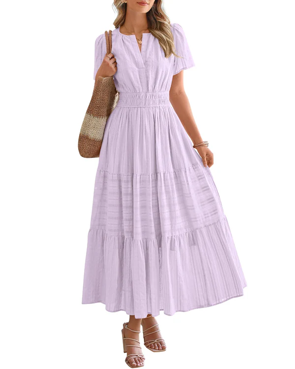 Busisiwe | Boho A-Line V-Neck Maxi Dress