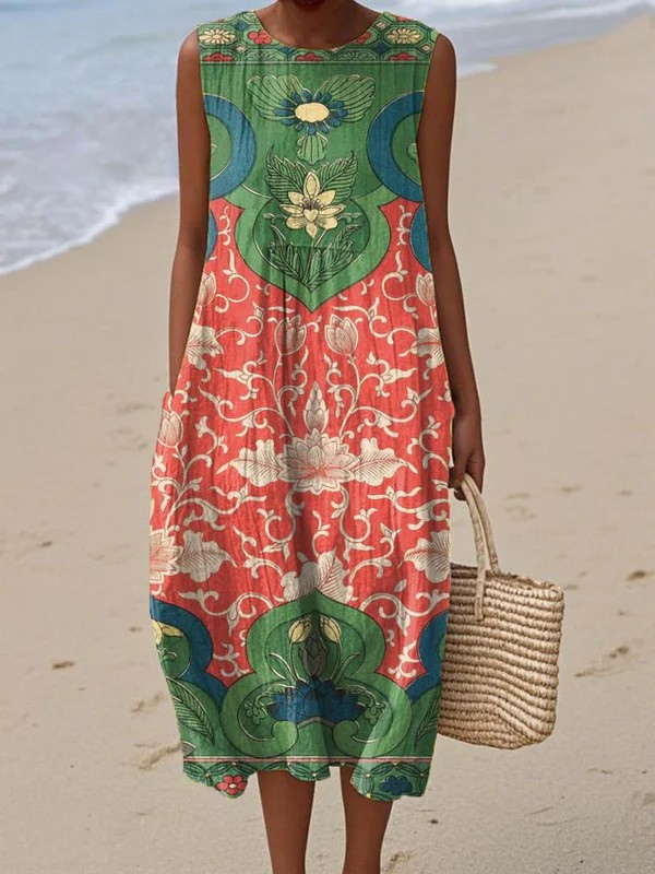 Elodie | Bohemian Floral Midi Dress