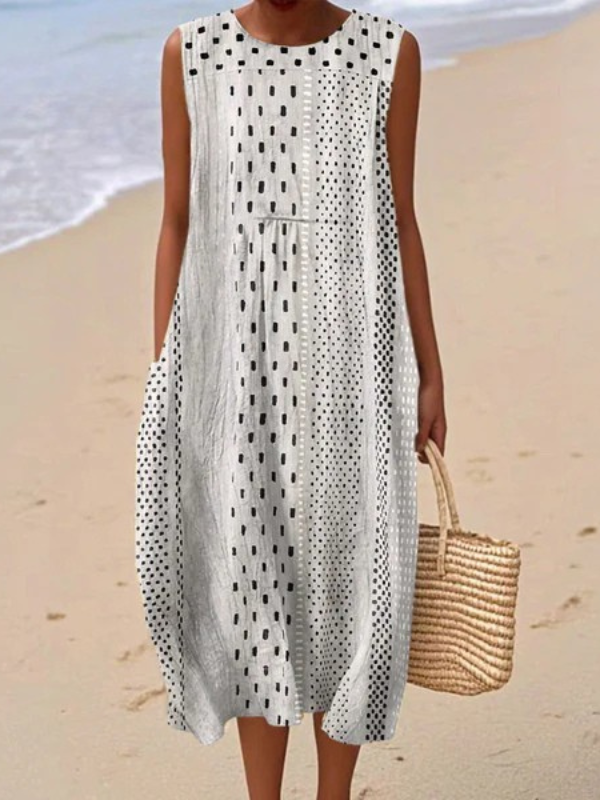 Léa | Polka Dot Midi Dress