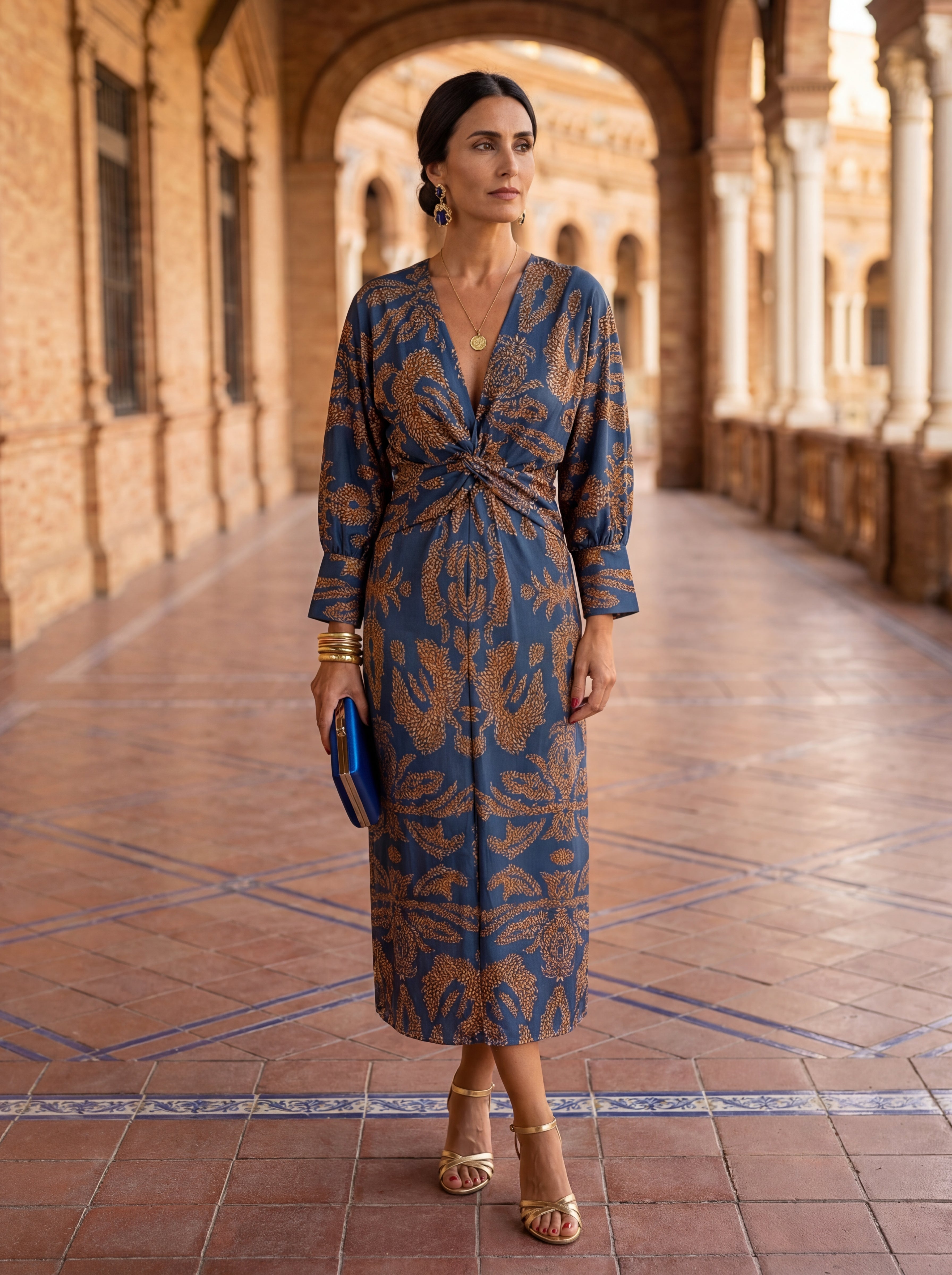 Chloé | Flowy V-Neck Midi Dress