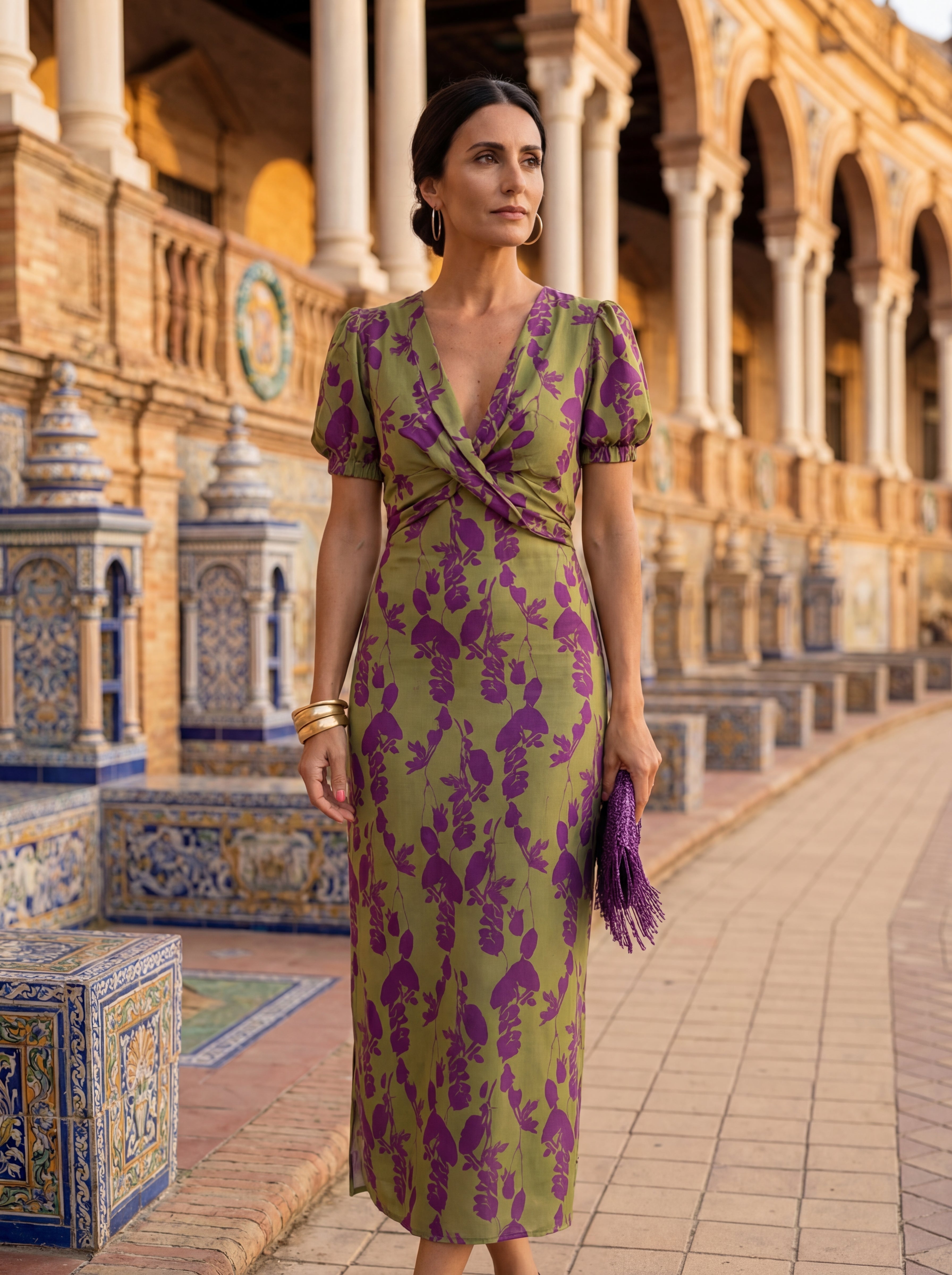 Léa | Breezy V-Neck Midi Dress
