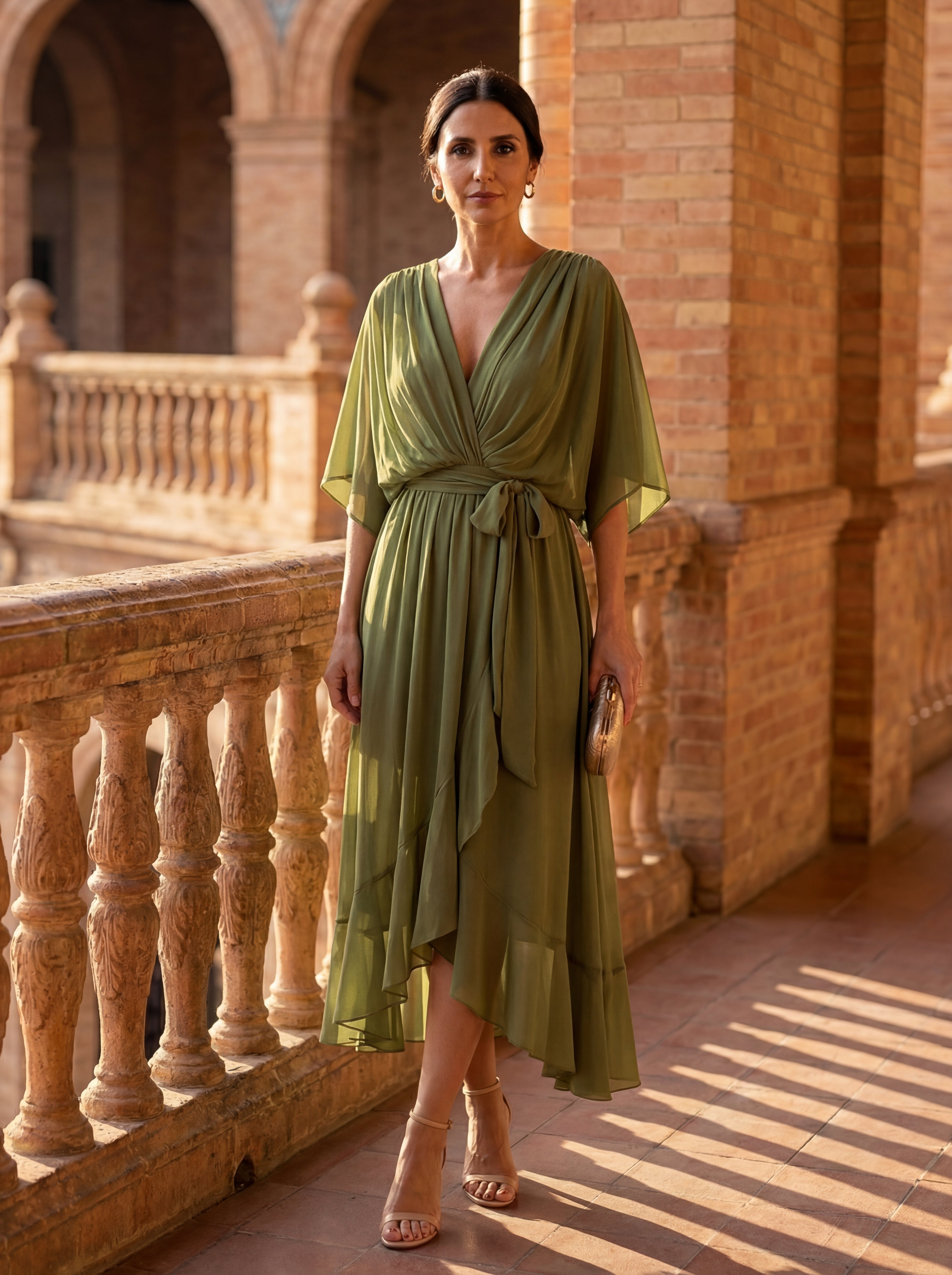 Isabelle | Flowing Chiffon V-Neck Dress