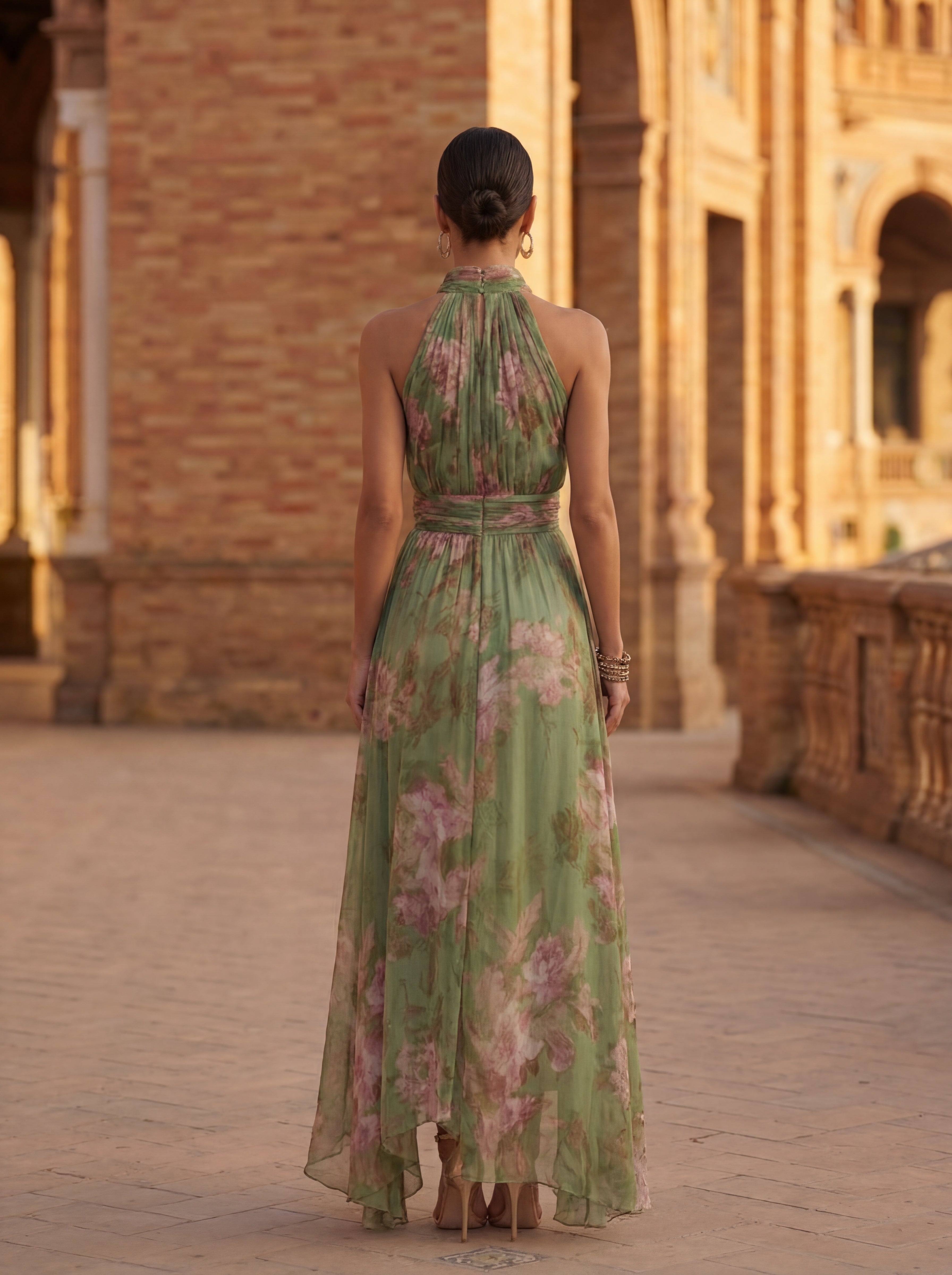Emilia | Halter Neck Floral Dress