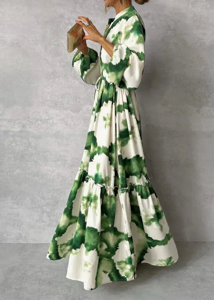 Serena | V-Neck Flowy Maxi Dress
