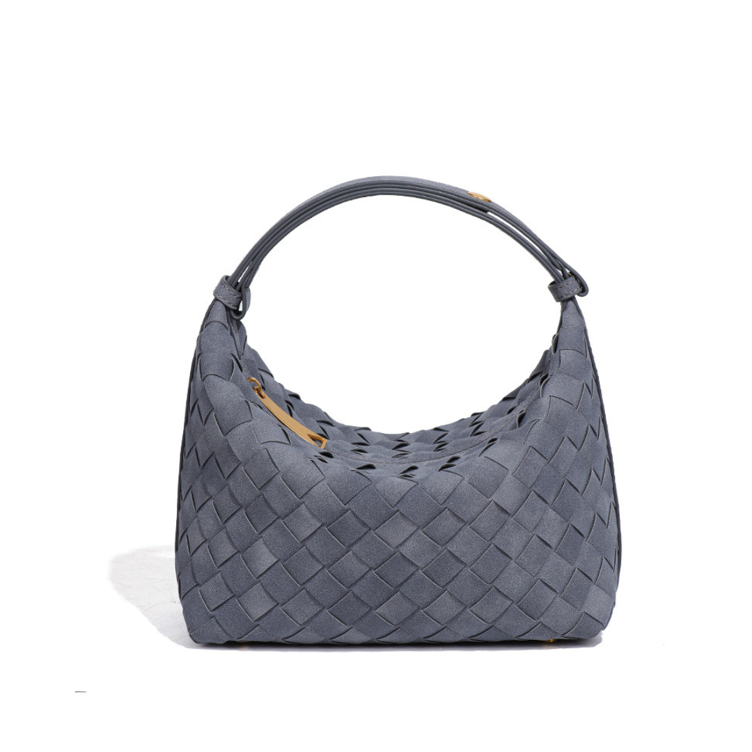 Elzabe | Matte Woven Structured Handbag
