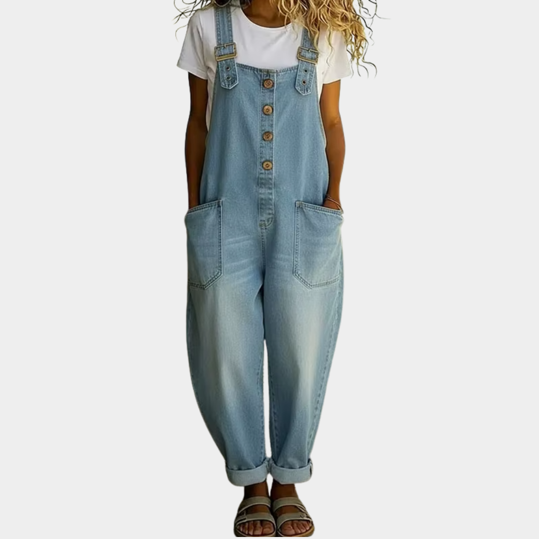 Chloé | Classic Denim-Look Cotton Overalls