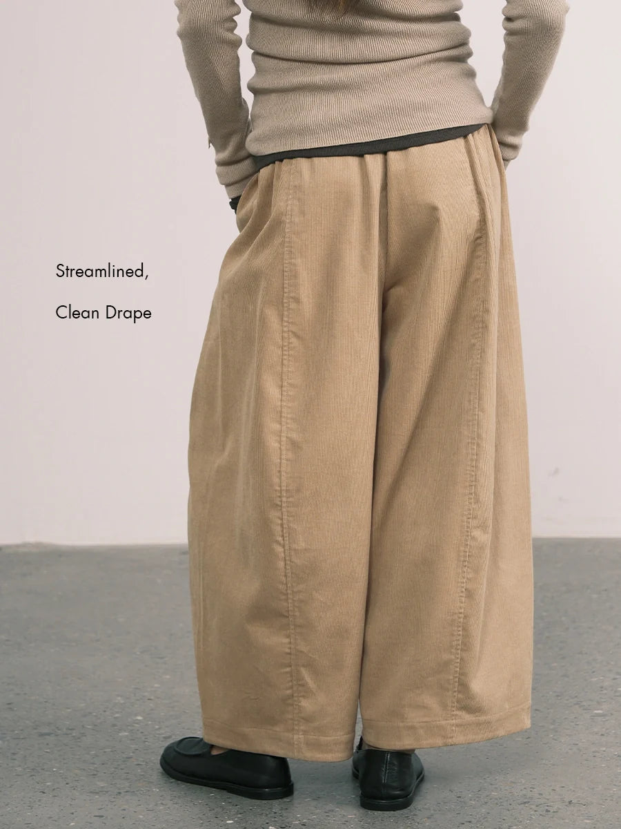 Zintle | Corduroy Wide-Leg Ankle Pants