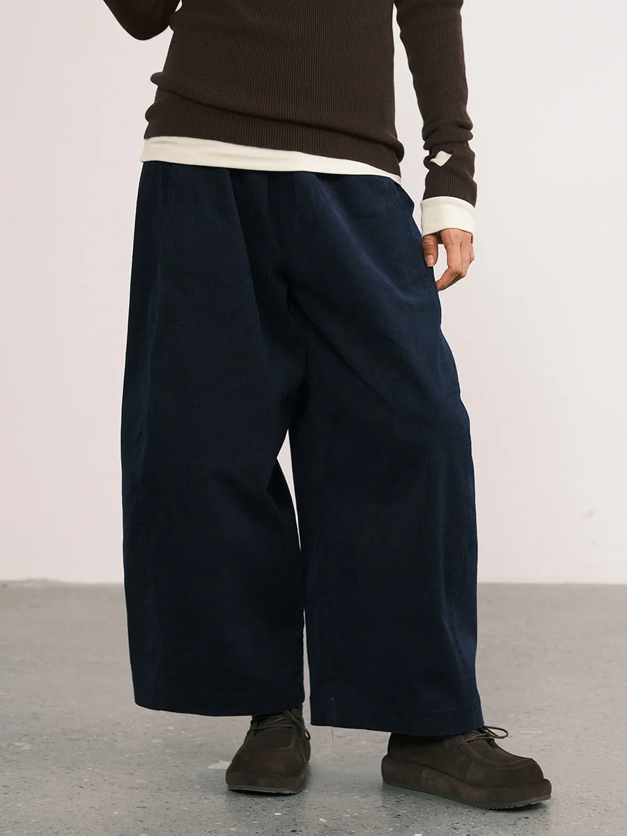 Zintle | Corduroy Wide-Leg Ankle Pants