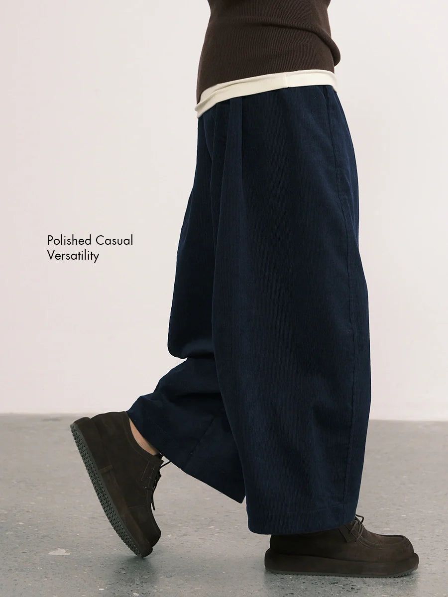 Zintle | Corduroy Wide-Leg Ankle Pants