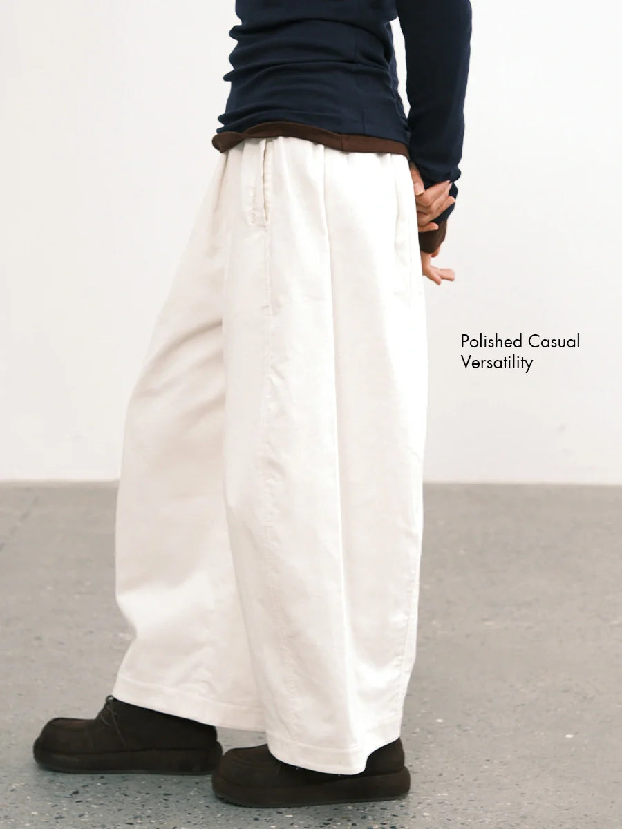 Zintle | Corduroy Wide-Leg Ankle Pants