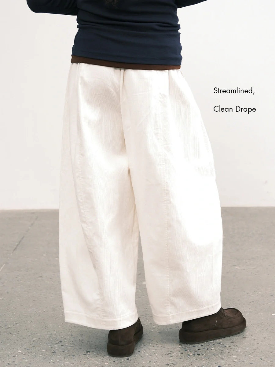 Zintle | Corduroy Wide-Leg Ankle Pants