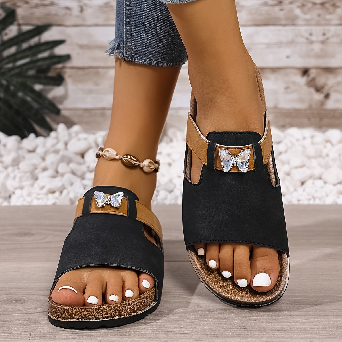 Sithembile | Cork Sole Slip-On Support Sandal