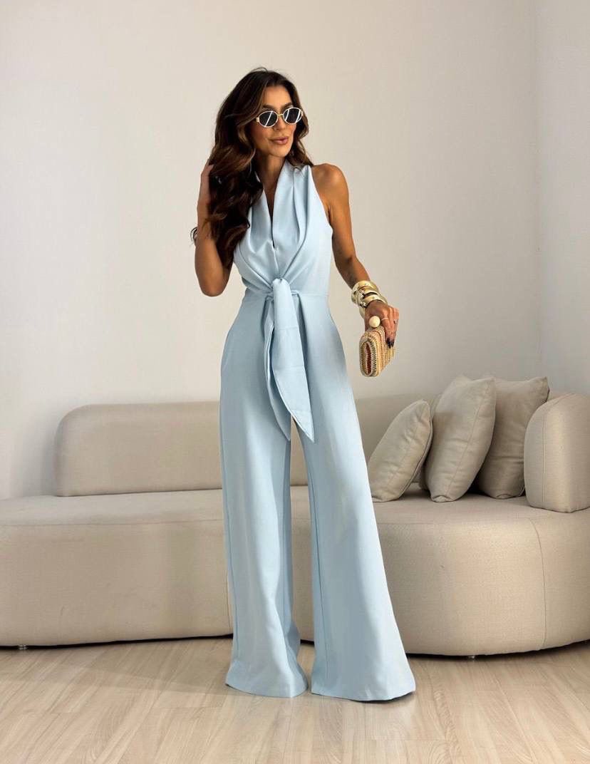 Nkele | Fluid Wide-Leg Elegant Jumpsuit