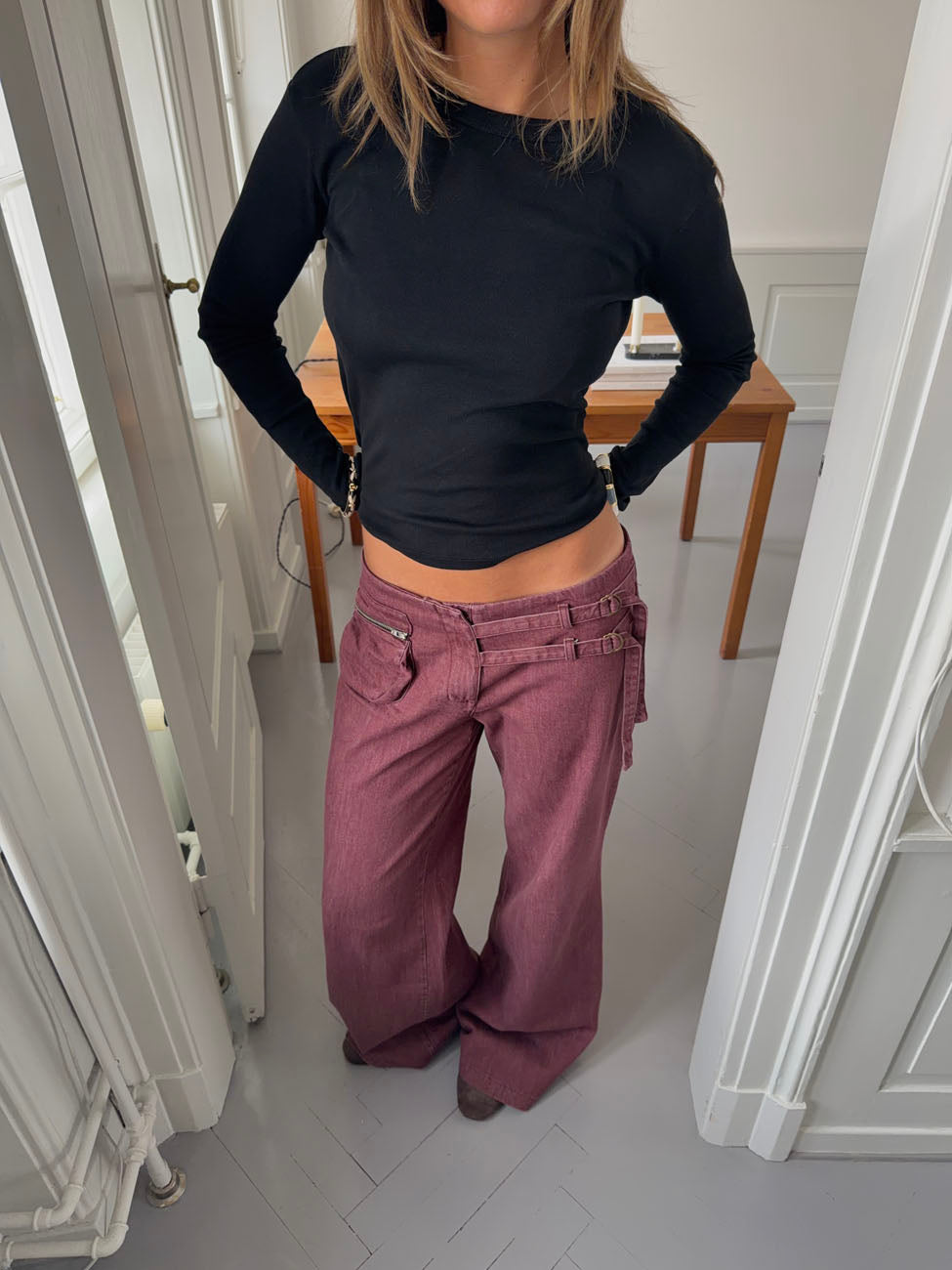 Palesa | Wide-Leg Textured Trousers