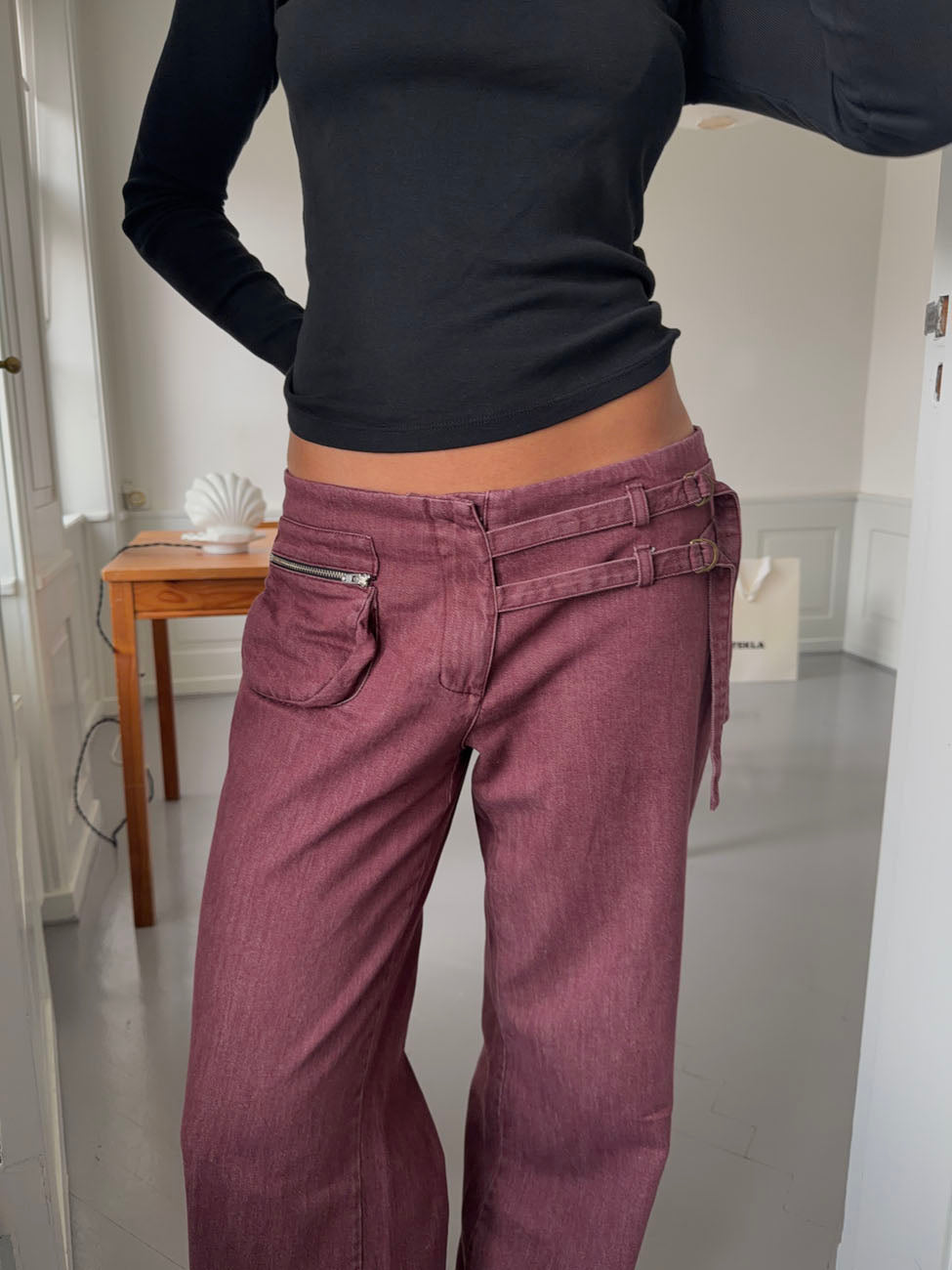 Palesa | Wide-Leg Textured Trousers