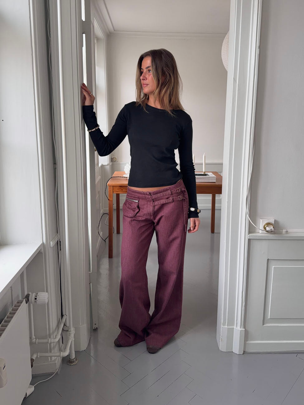 Palesa | Wide-Leg Textured Trousers