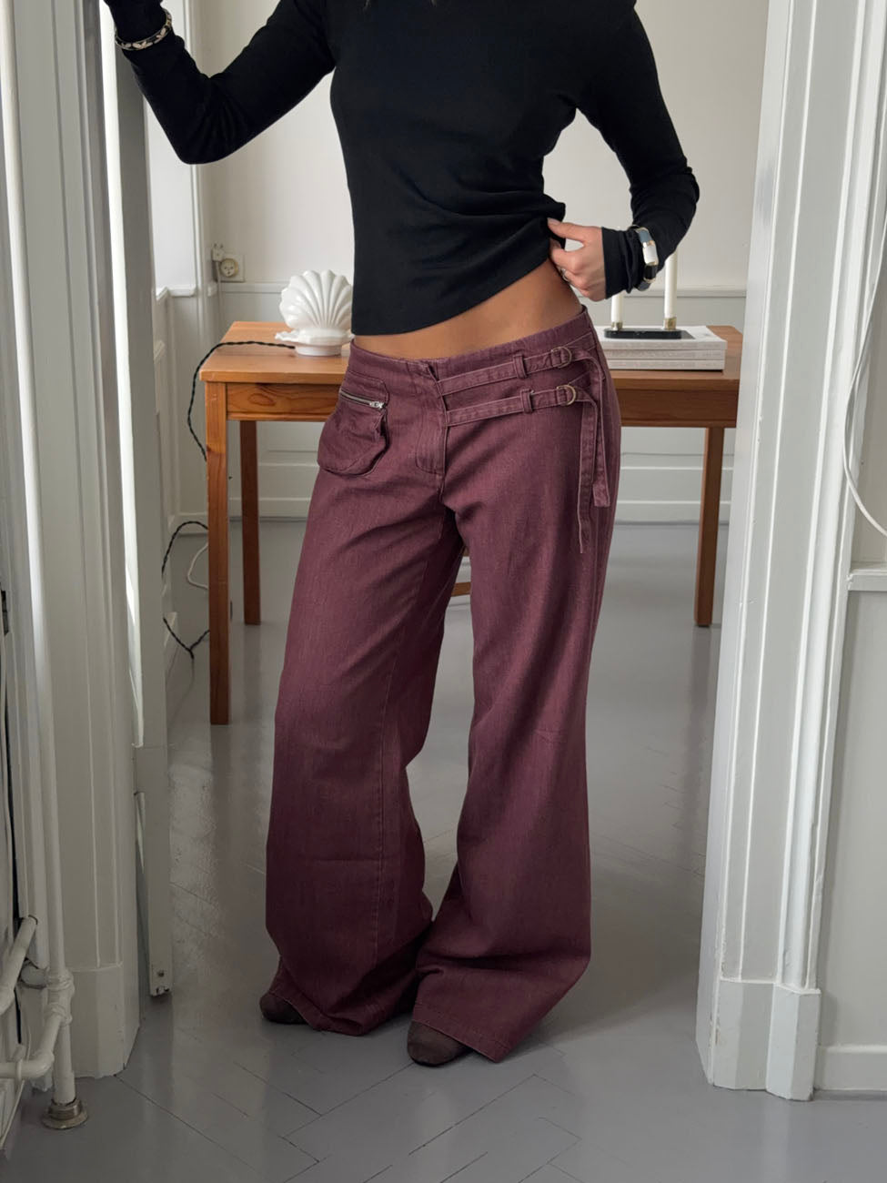 Palesa | Wide-Leg Textured Trousers
