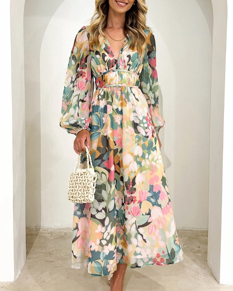 Dahlia | Boho Floral Maxi Dress