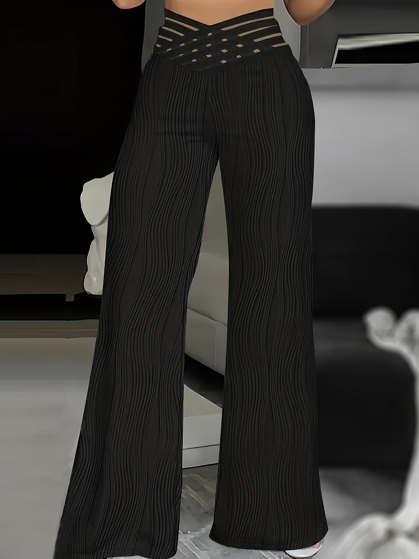 Estelle | High-Waist Crisscross Trousers