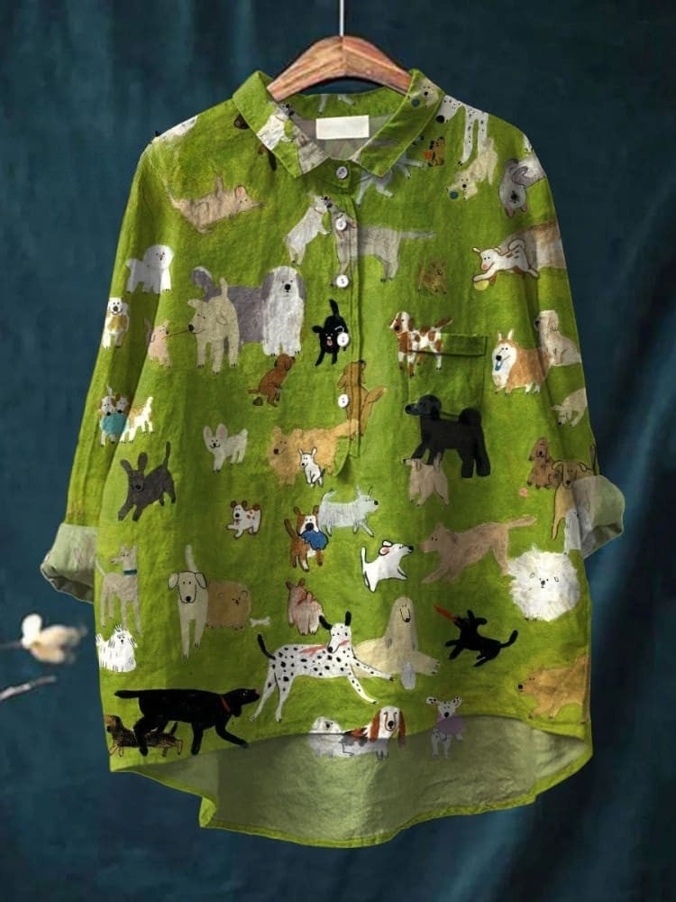 Chloé | Playful Pup Print Shirt