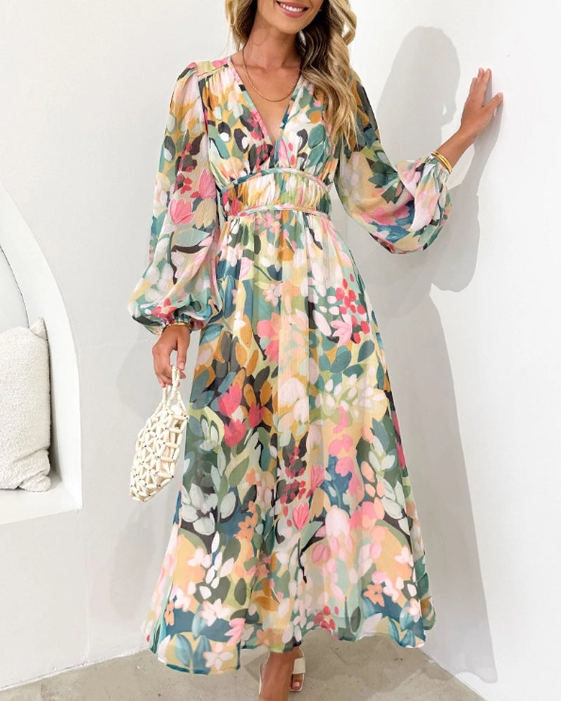 Dahlia | Boho Floral Maxi Dress