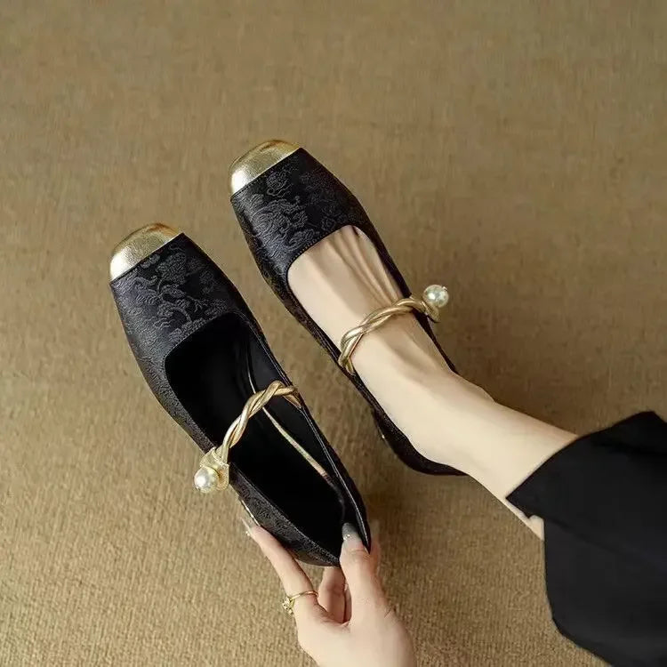 Océane | Embellished Block Heel Mary Janes