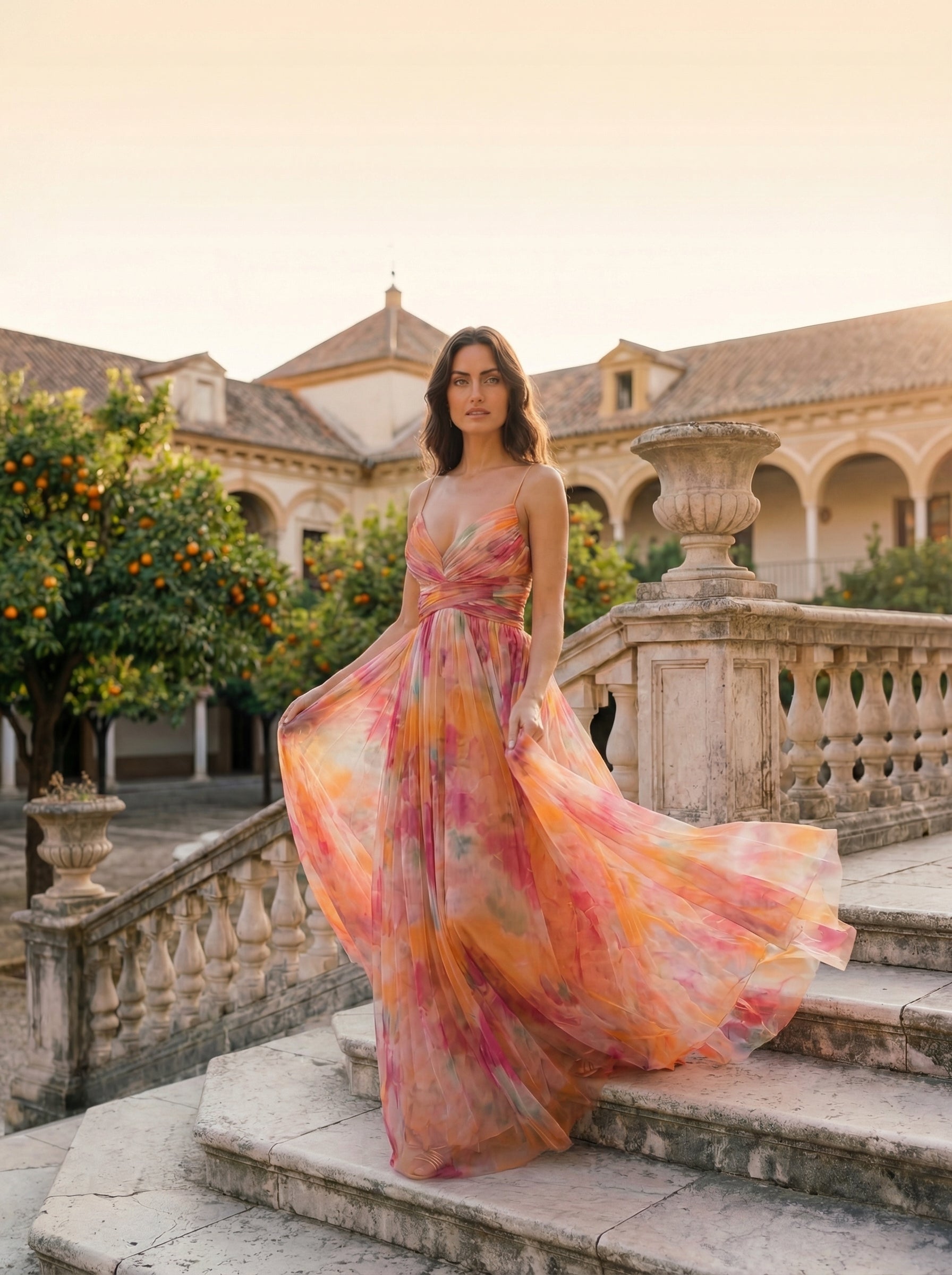Aurora | Watercolor Floral Maxi Dress