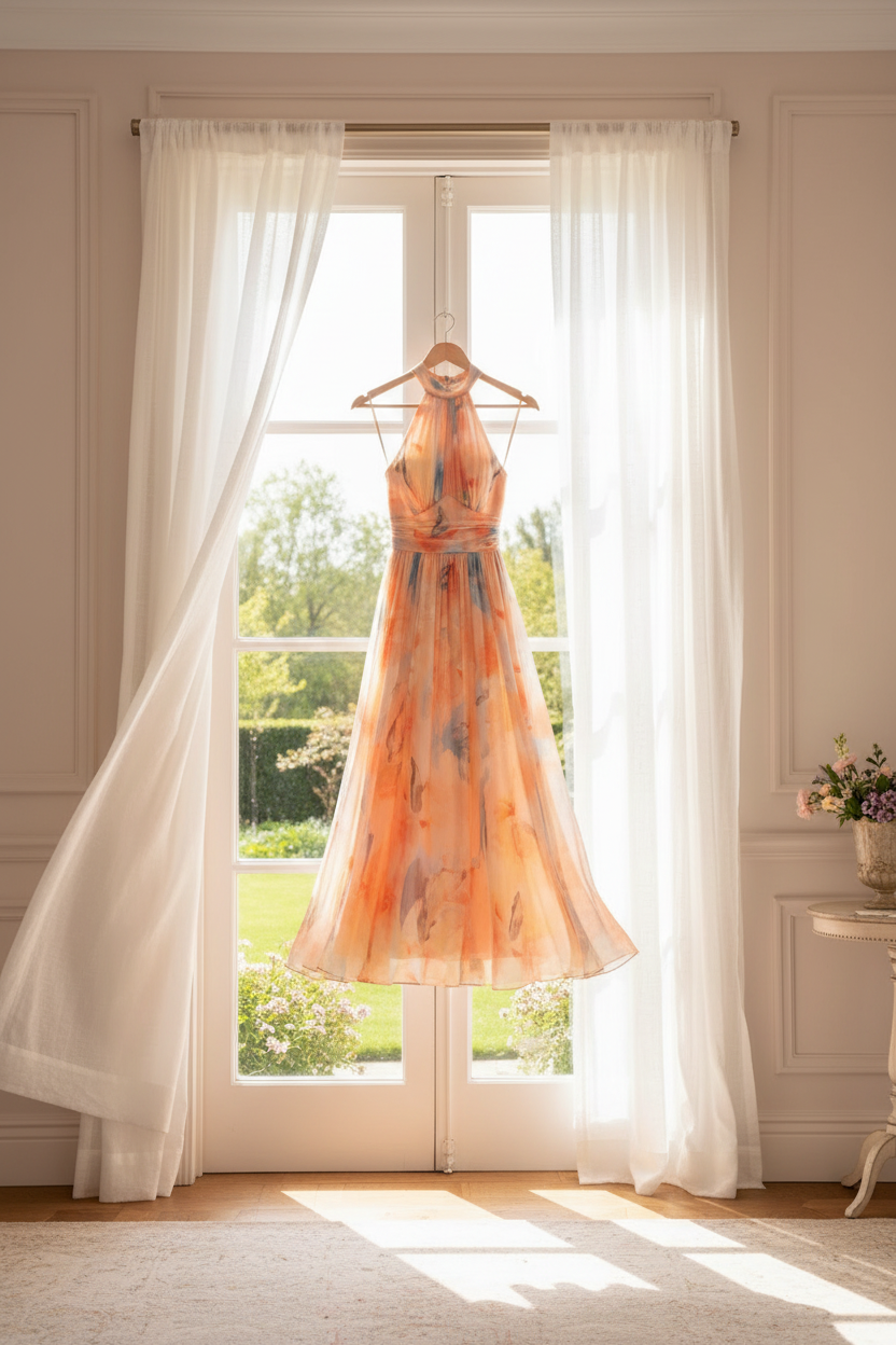 Nomasonto | Watercolor Halter Maxi Dress