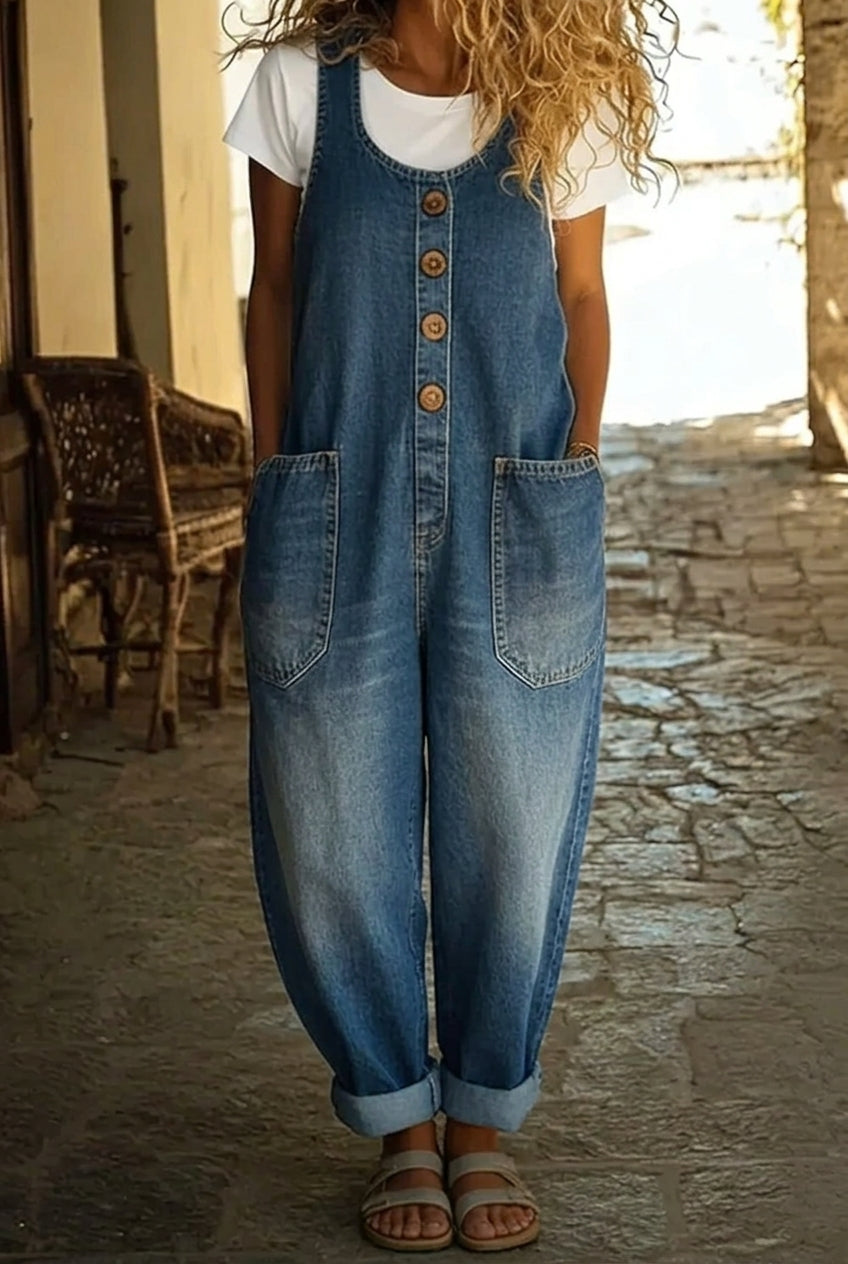 Kgomotso | Vintage Washed Denim Overalls