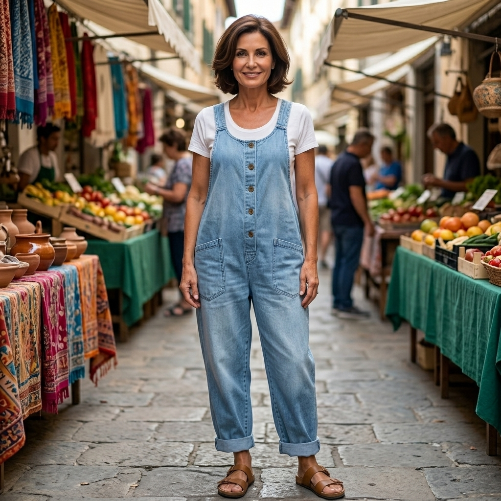Carike | Vintage Washed Denim Overalls