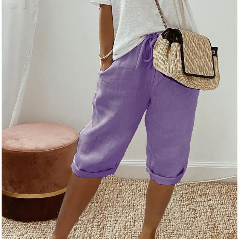 Camille | Linen Full Shorts