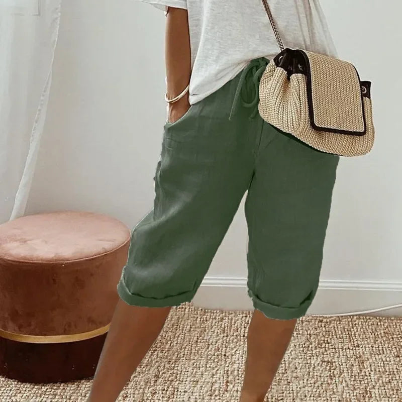Camille | Linen Full Shorts