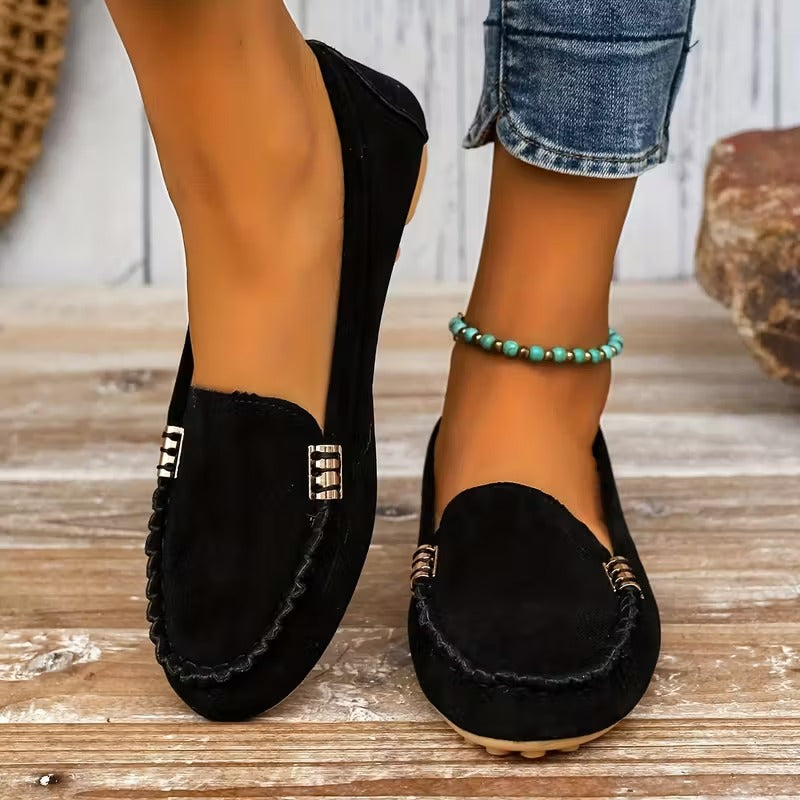 Lorato | Metal Stitch Slip-On Loafers