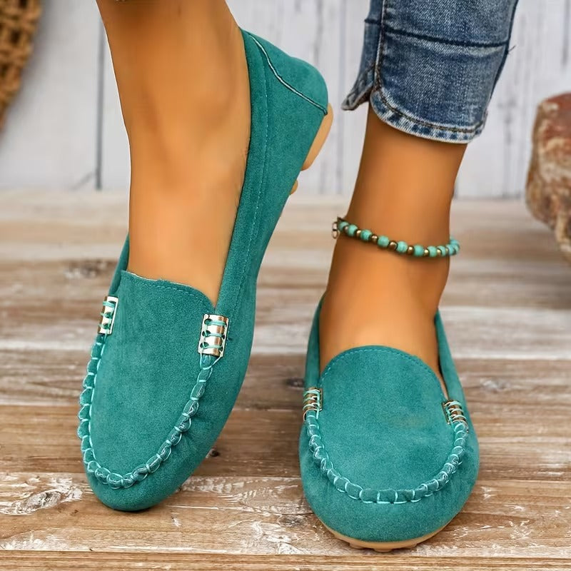 Lorato | Metal Stitch Slip-On Loafers