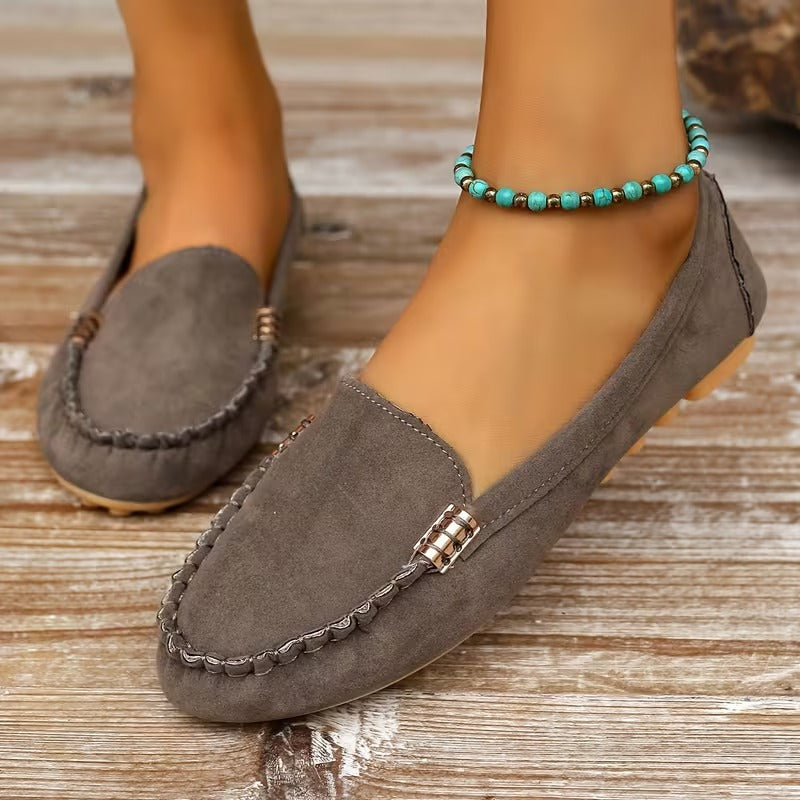 Lorato | Metal Stitch Slip-On Loafers