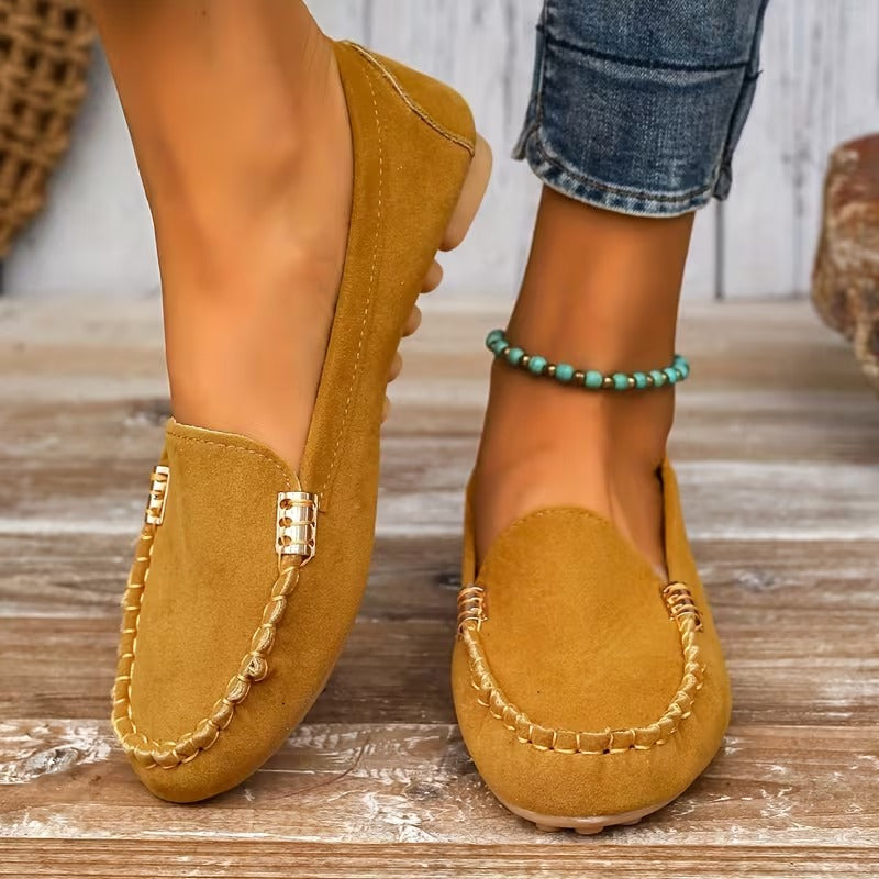 Lorato | Metal Stitch Slip-On Loafers