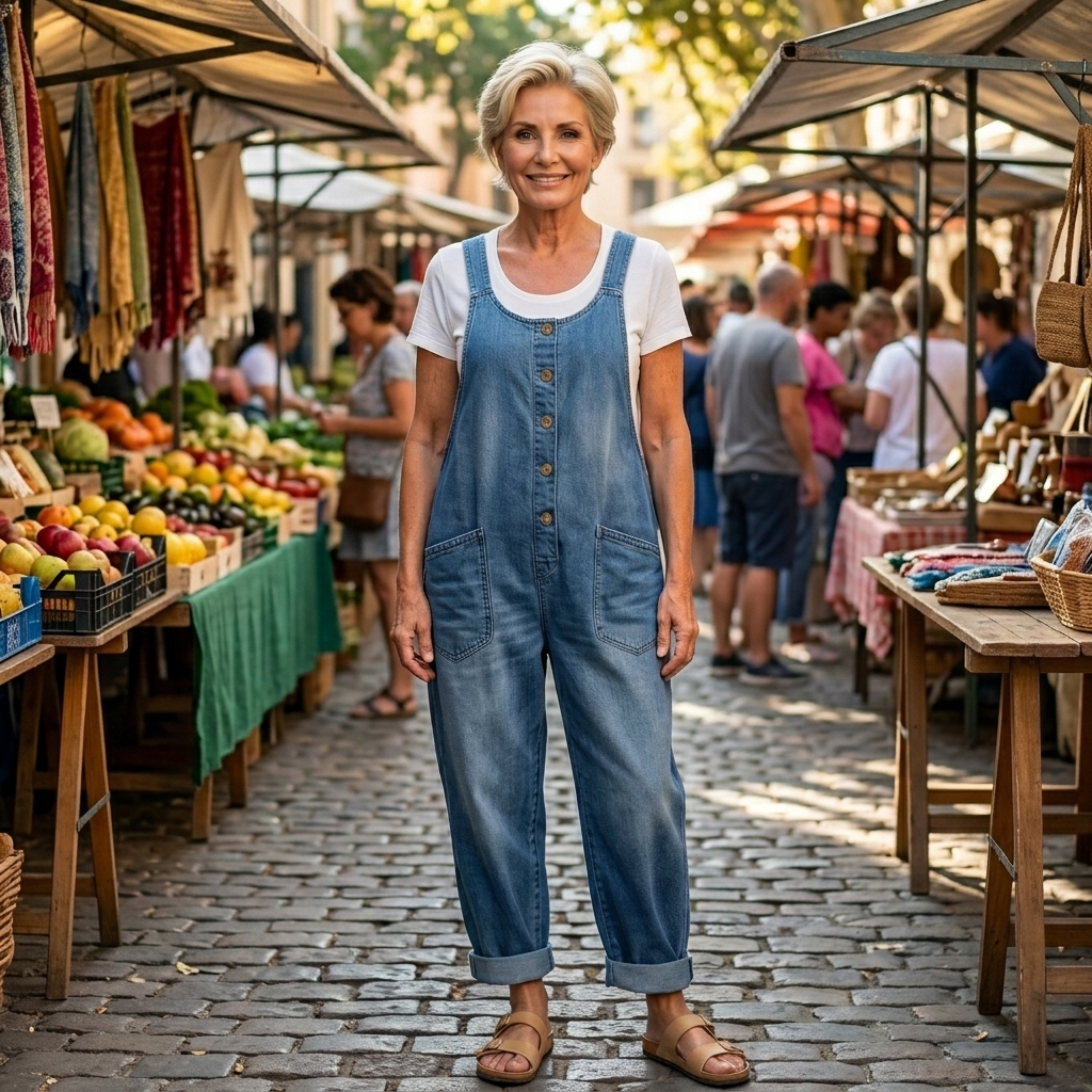 Carike | Vintage Washed Denim Overalls
