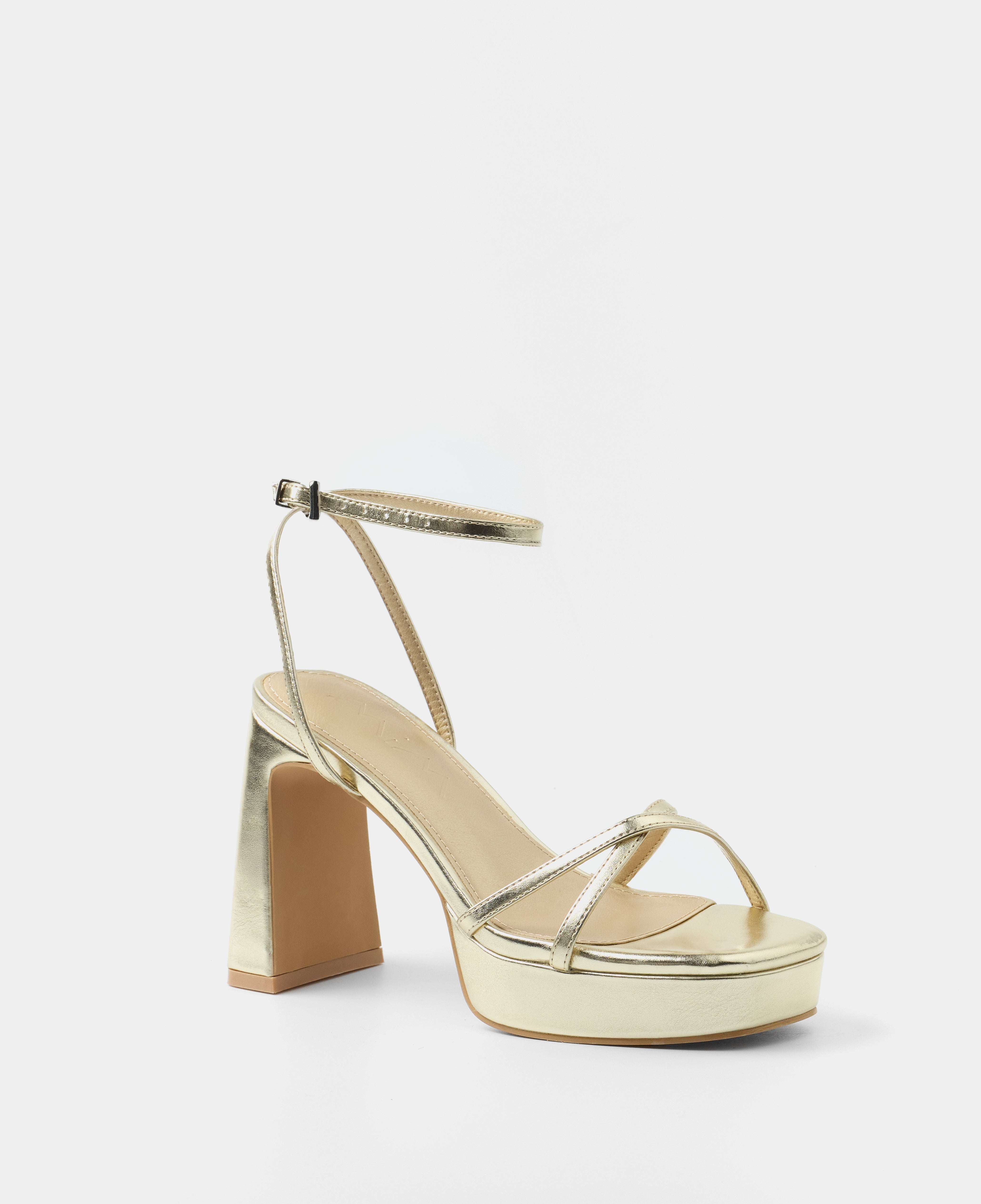 Keabetswe | Gold Platform High-Heel Sandal